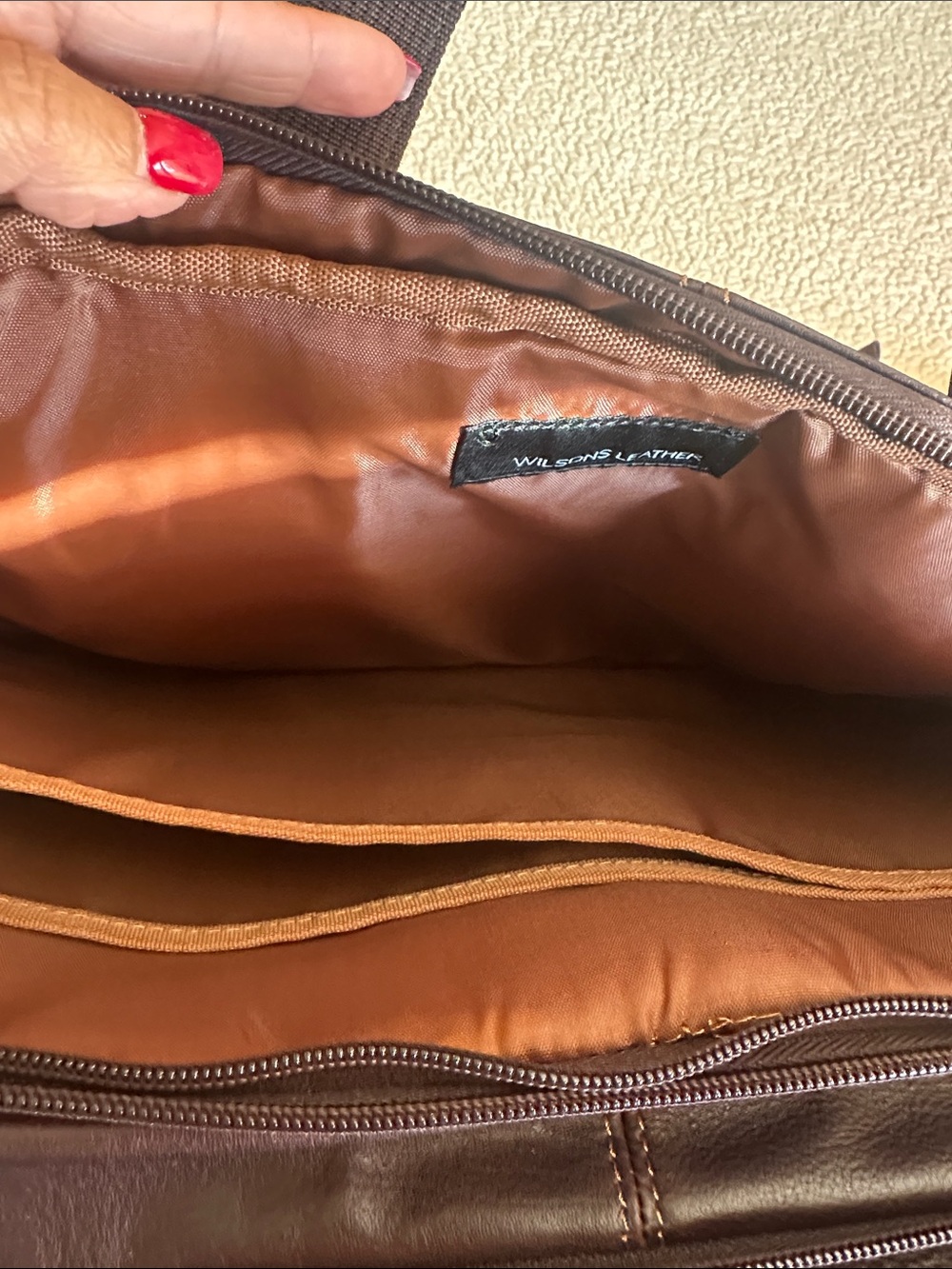 Wilsons Dark Brown Leather Briefcase - Picture 6 of 13